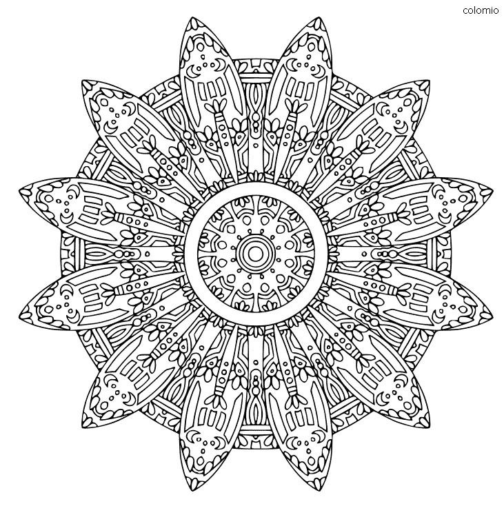 atividade de colorir mandalas