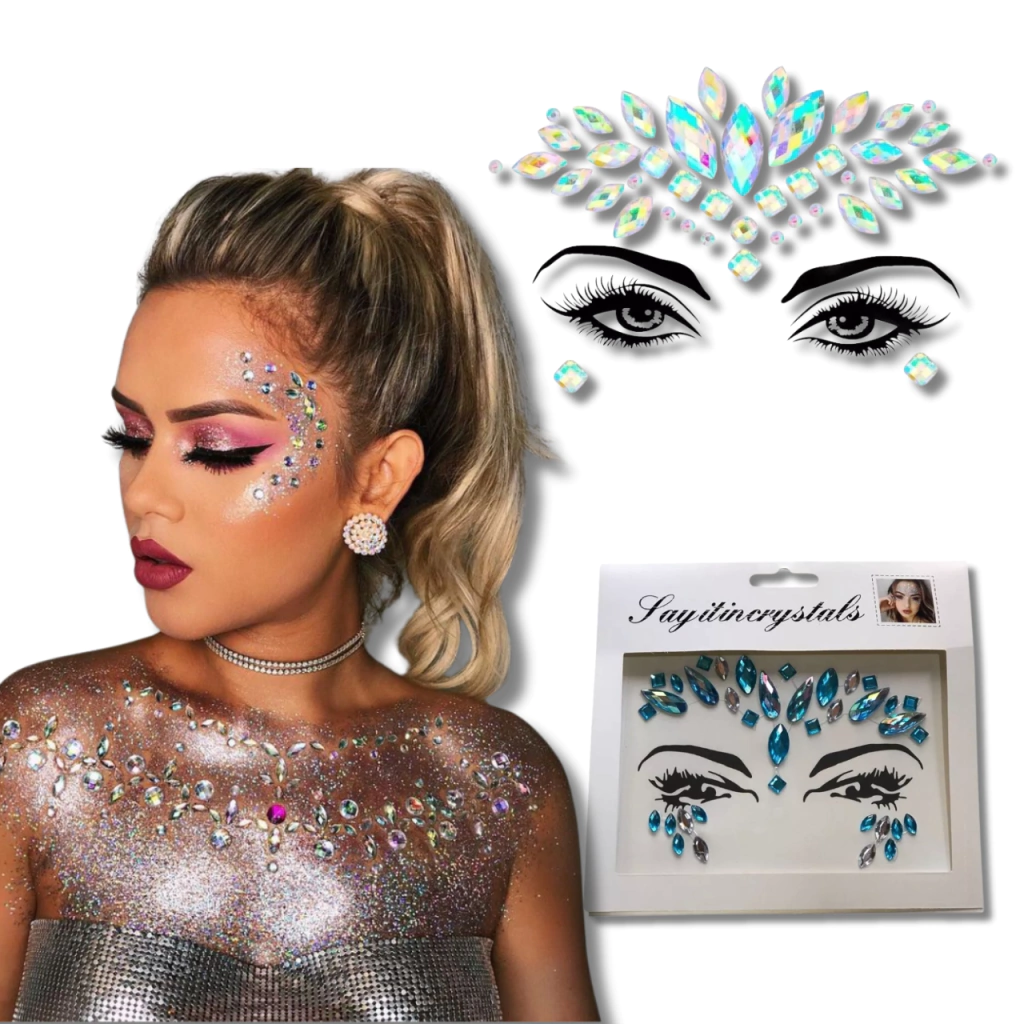 maquiagem de carnaval com strass