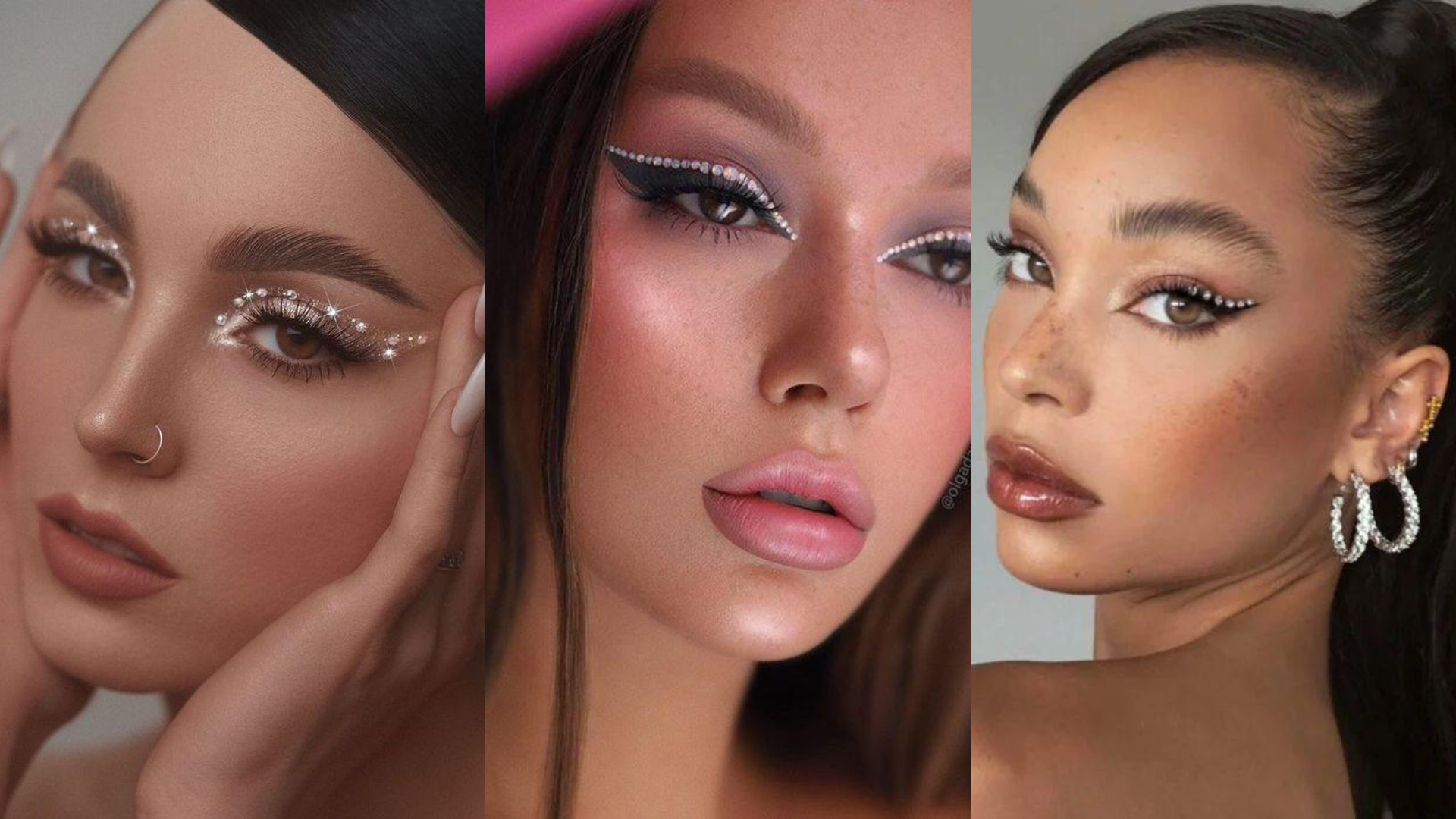 tutorial maquiagem strass olhos