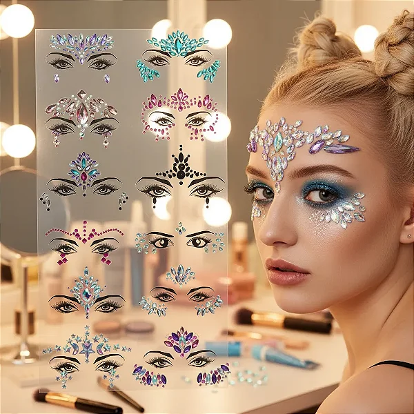 rhinestone makeup tutorial