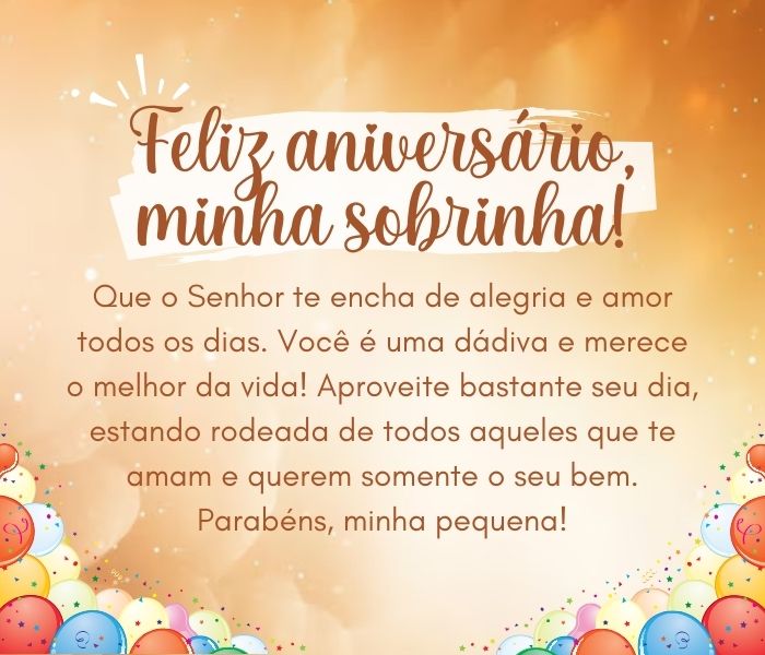 desejos de aniversário para sobrinho com fé