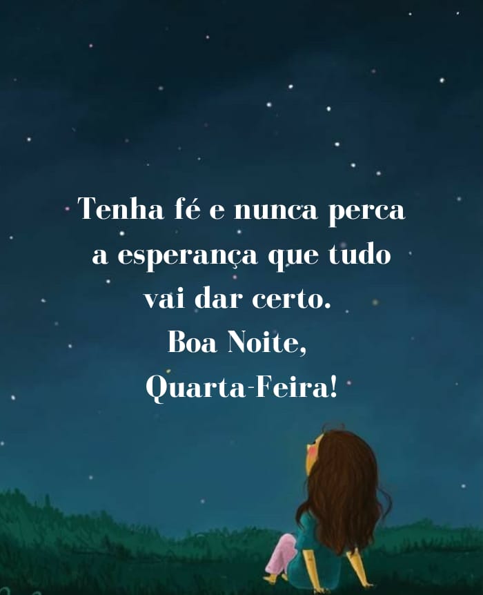 pensamentos de boa noite quarta-feira