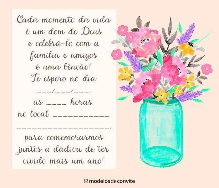 frases para convite de aniversário