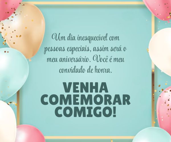 texto convite aniversário whatsapp