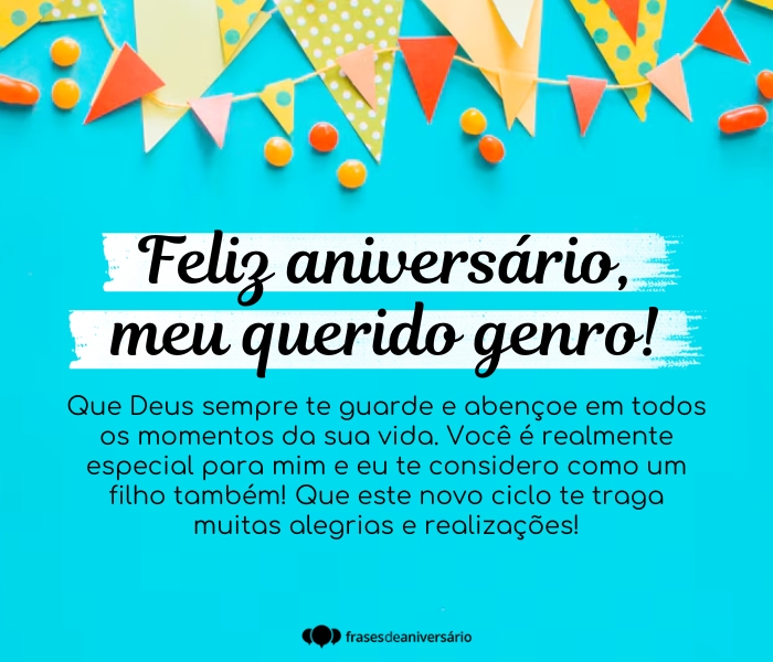 aniversário genro palavras