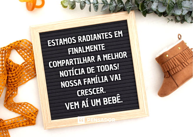 frases para anunciar gravidez no instagram