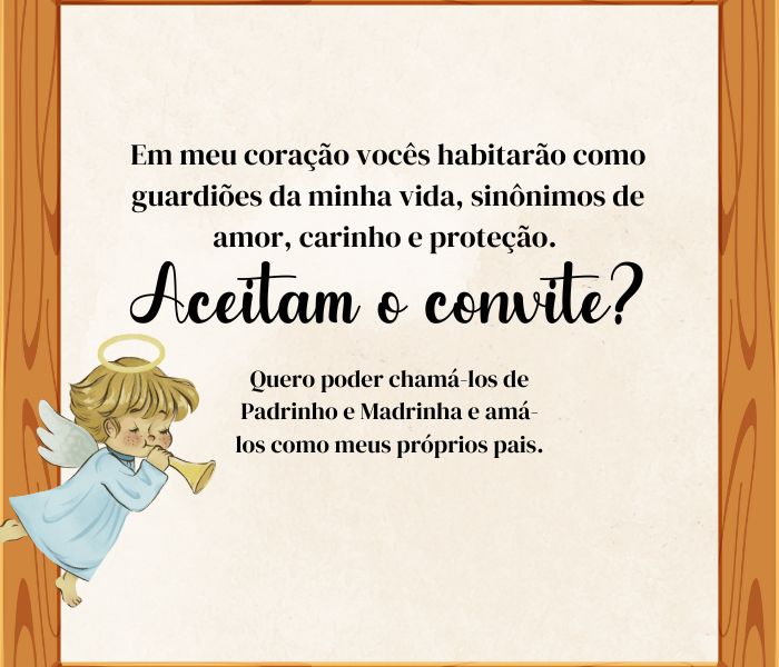 agradecimento madrinha de batismo pais
