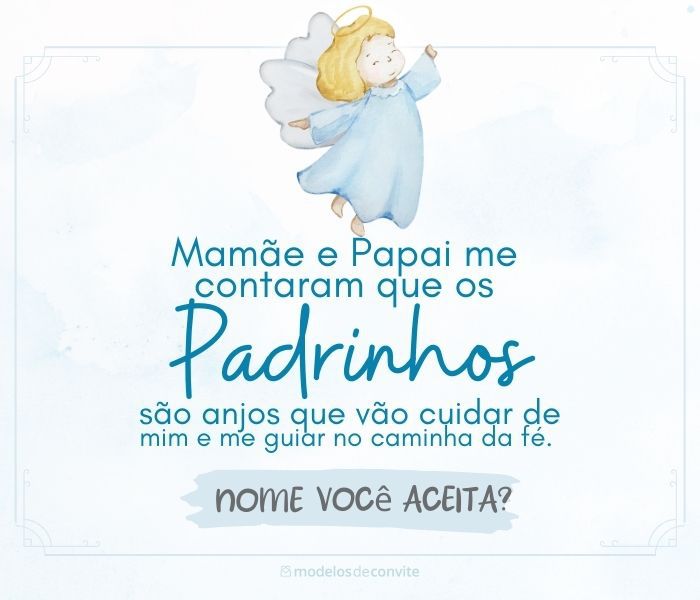 texto para convidar padrinhos de batizado