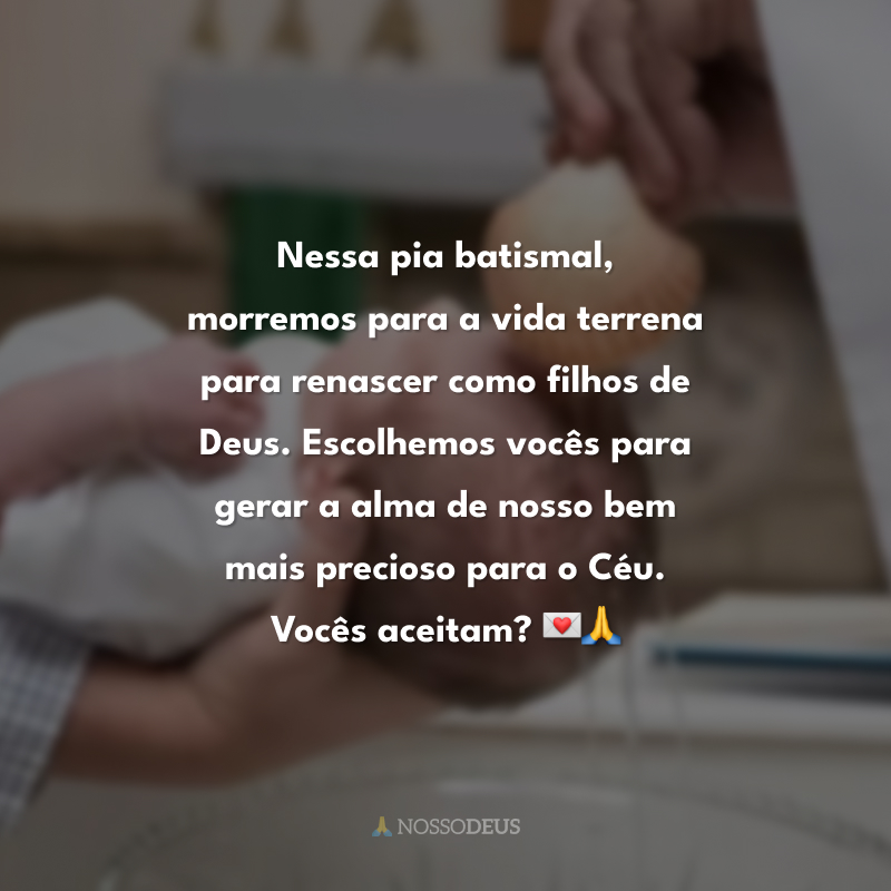 mensagem convite madrinha batismo