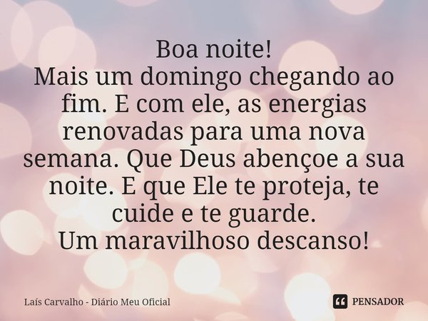 mensagens de fim de semana e boa noite