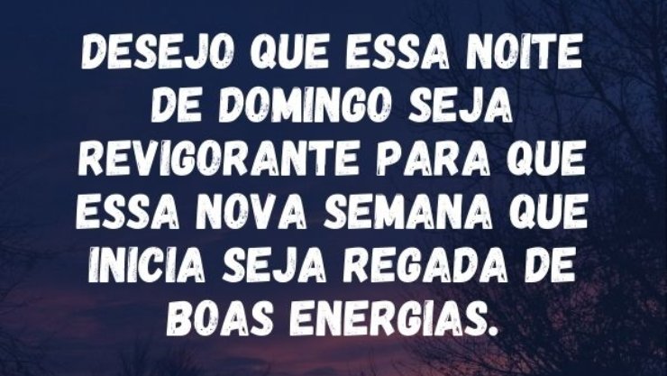 mensagens curtas boa noite domingo