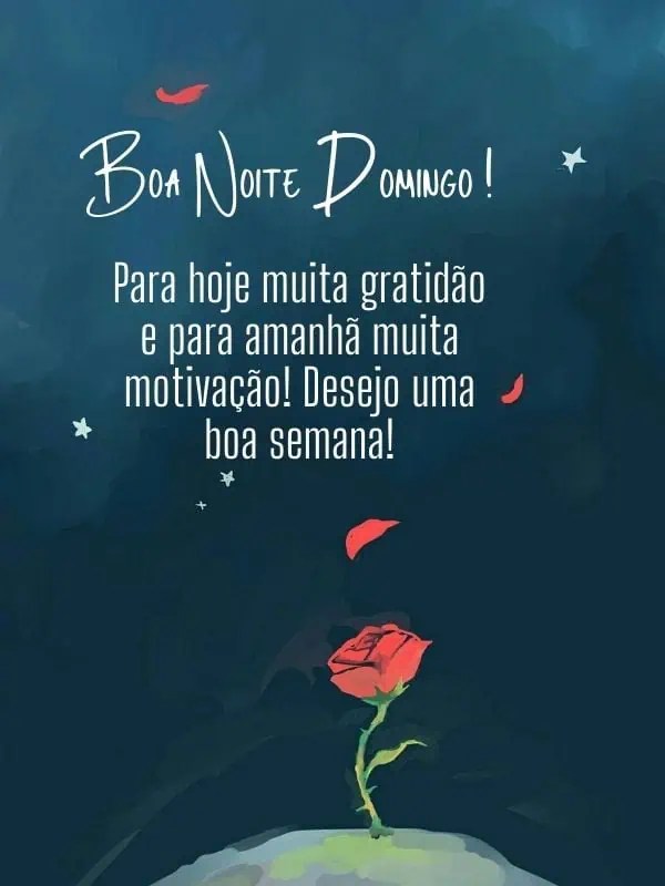 frases de boa noite domingo para status