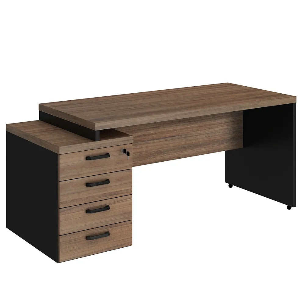 mesa de estudos com gaveteiro