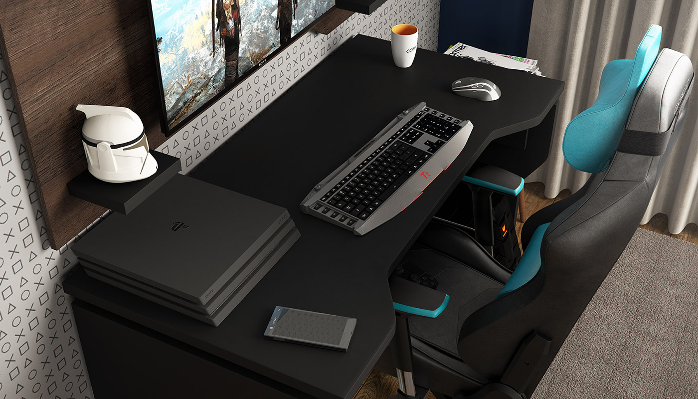 mesa gamer ergonômica