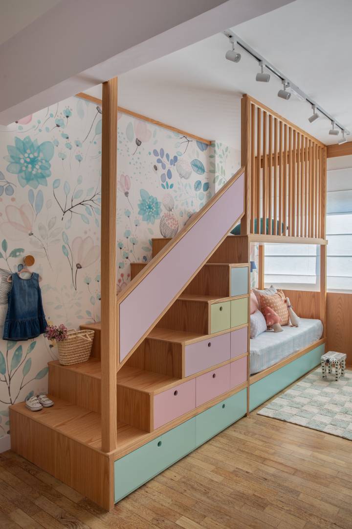 quarto infantil planejado com mezanino