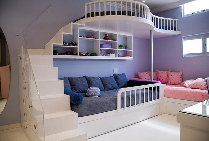 ideias de mezanino para quarto de criança