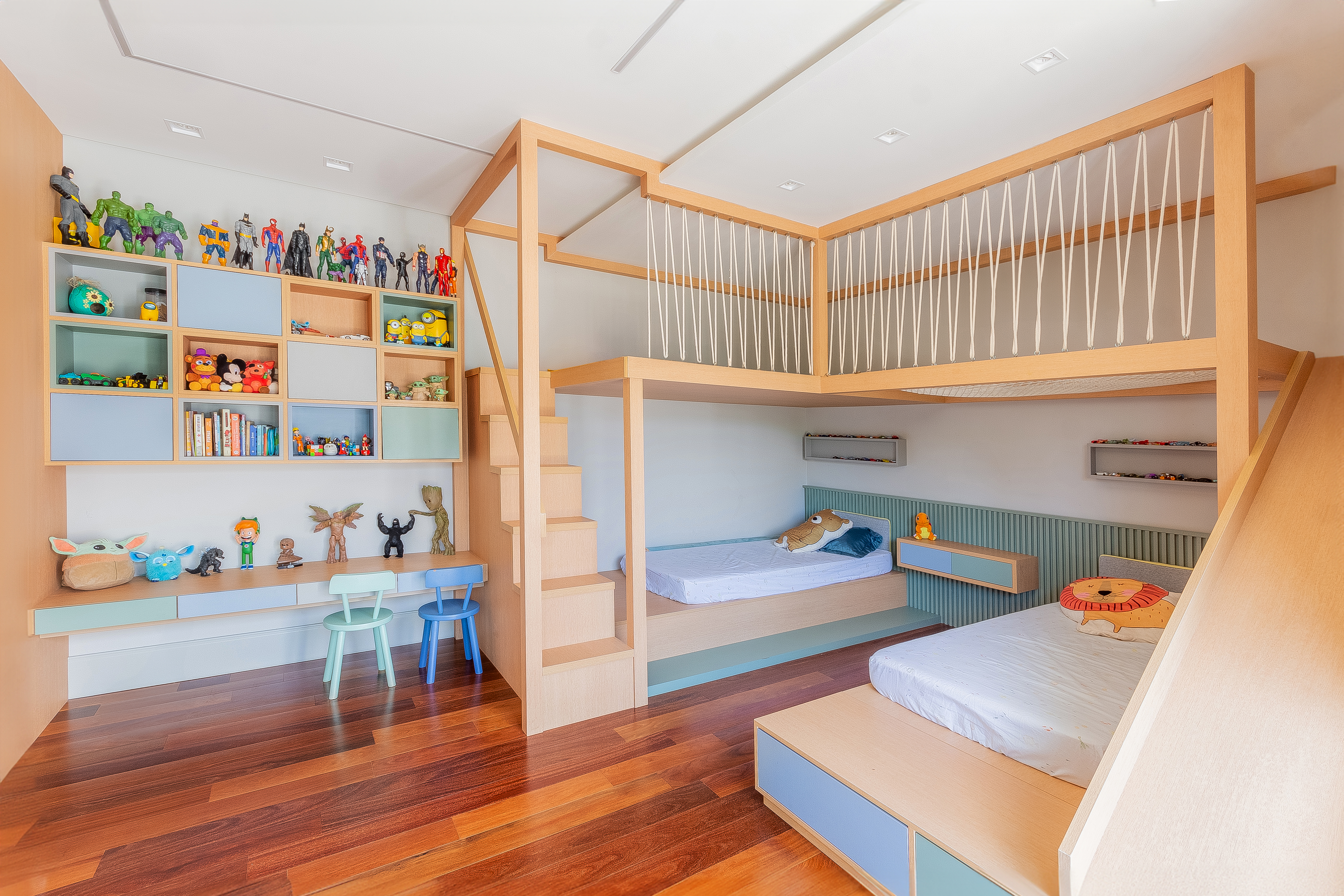 quartos infantis com mezanino e brinquedoteca