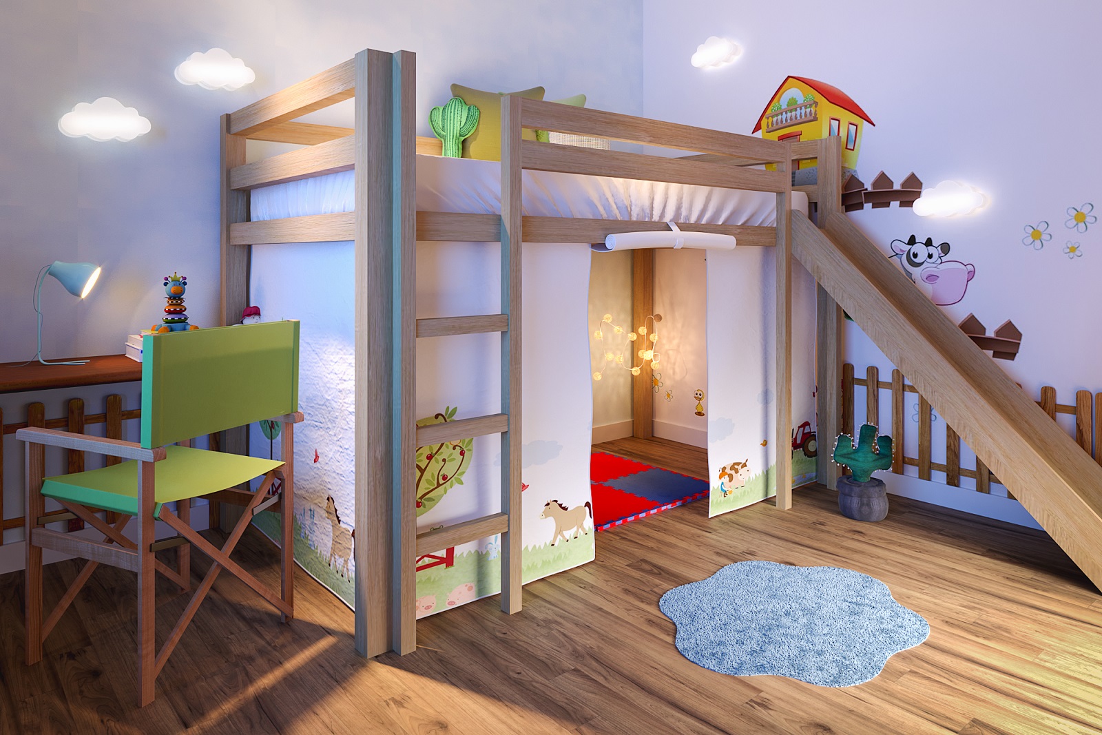 mezanino para quarto pequeno infantil