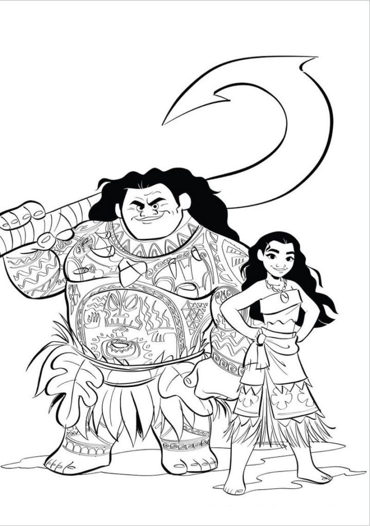 desenhos da moana para colorir