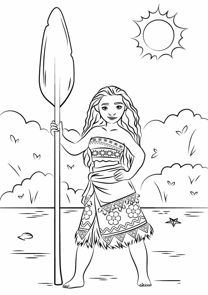 livro de colorir moana
