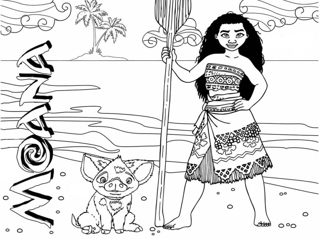 coloring pages moana