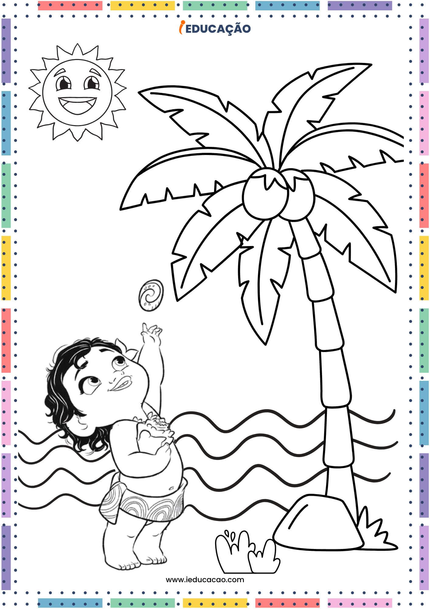 livro de colorir moana