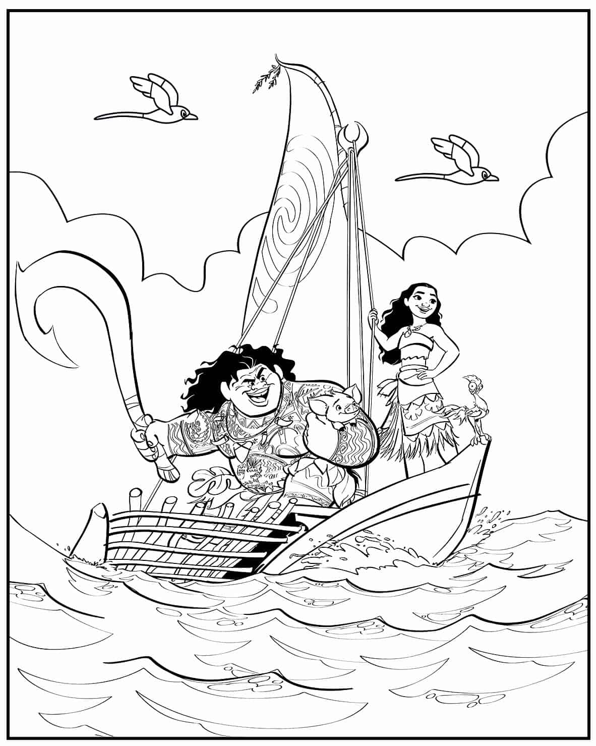 livro de colorir moana