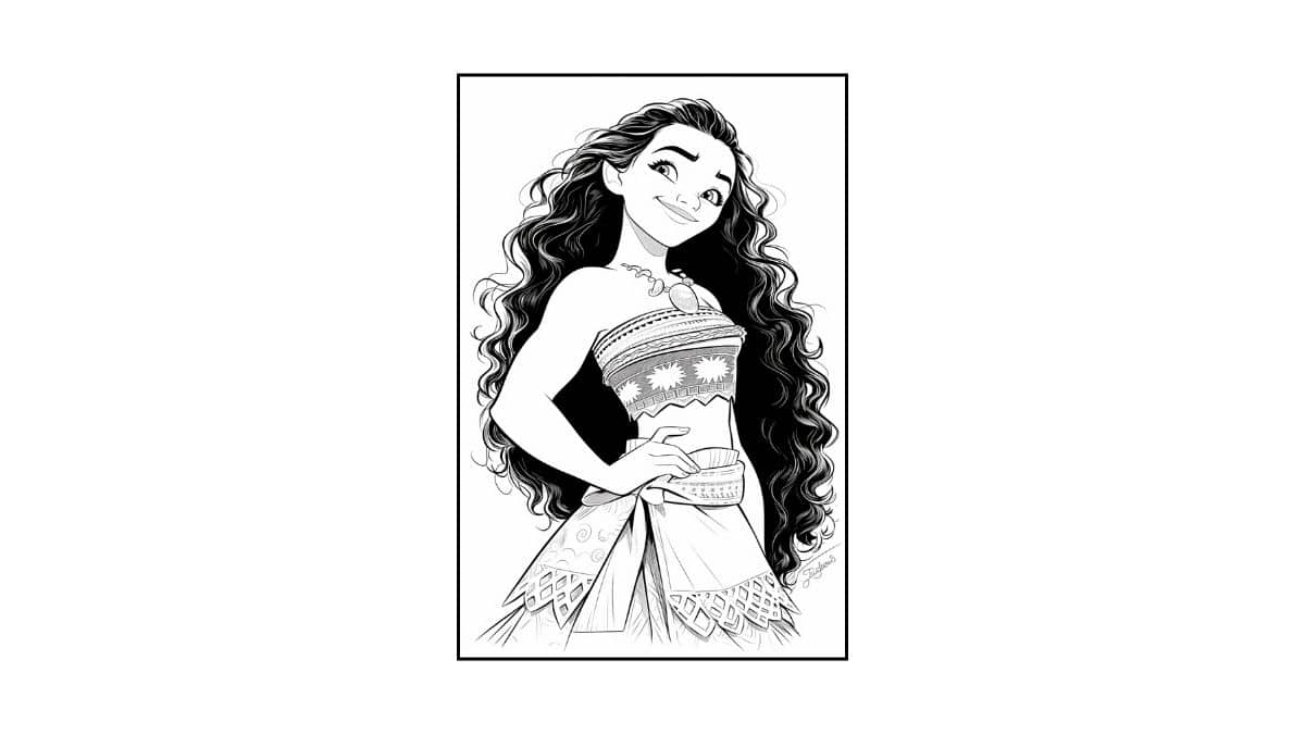 coloring pages moana