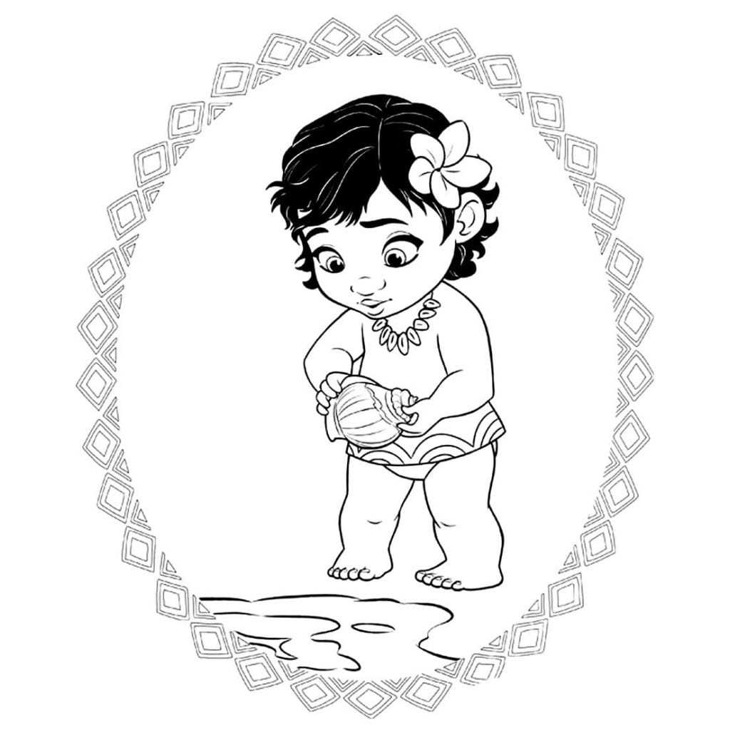 desenhos da moana para colorir