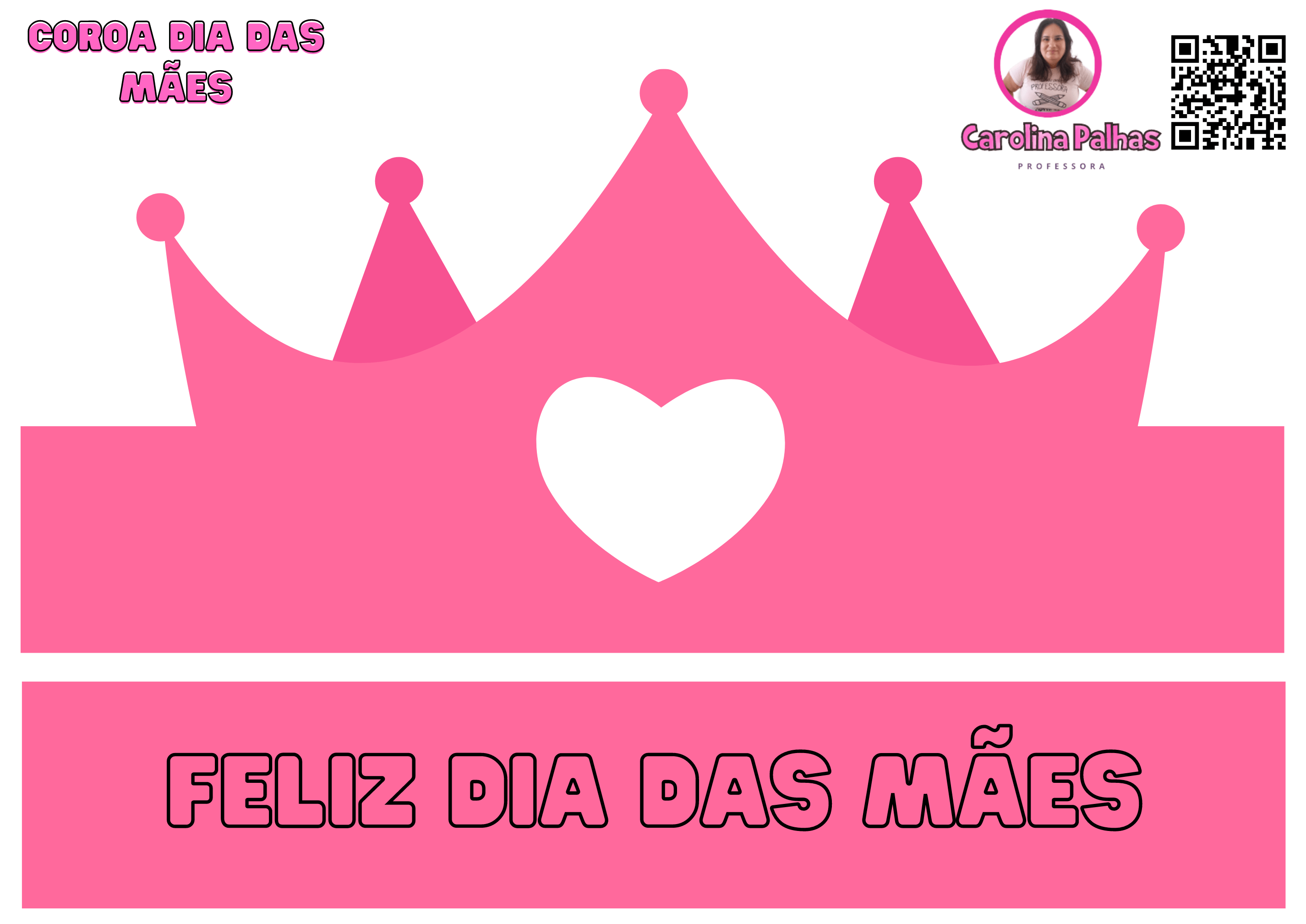 coroa de princesa para imprimir e montar