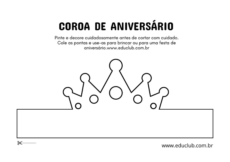 coroa de princesa para imprimir e montar