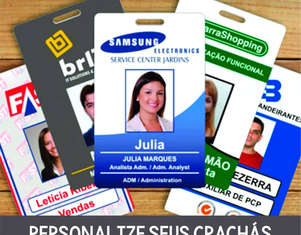 crachá personalizado
