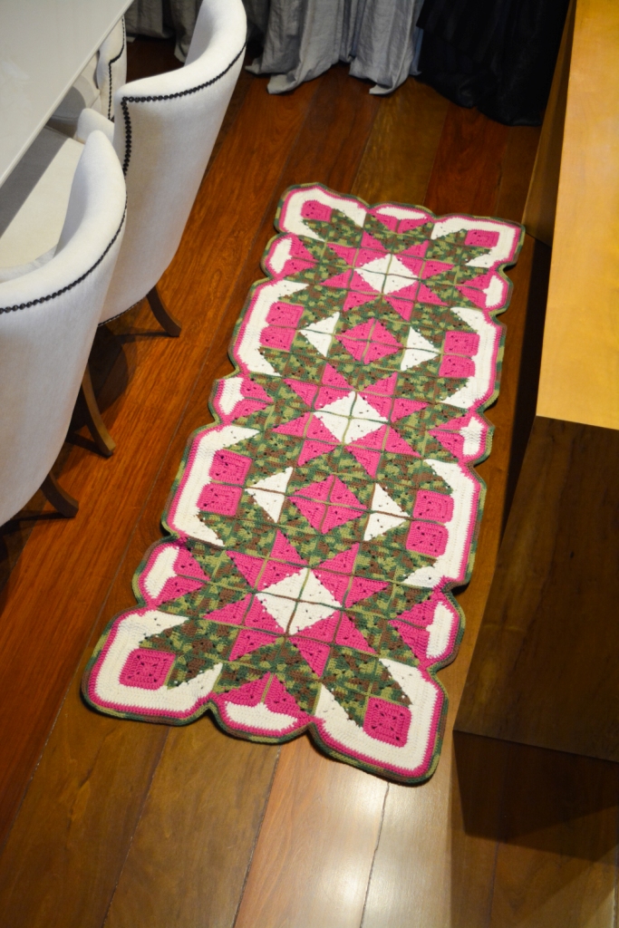 tapetes de crochê para sala