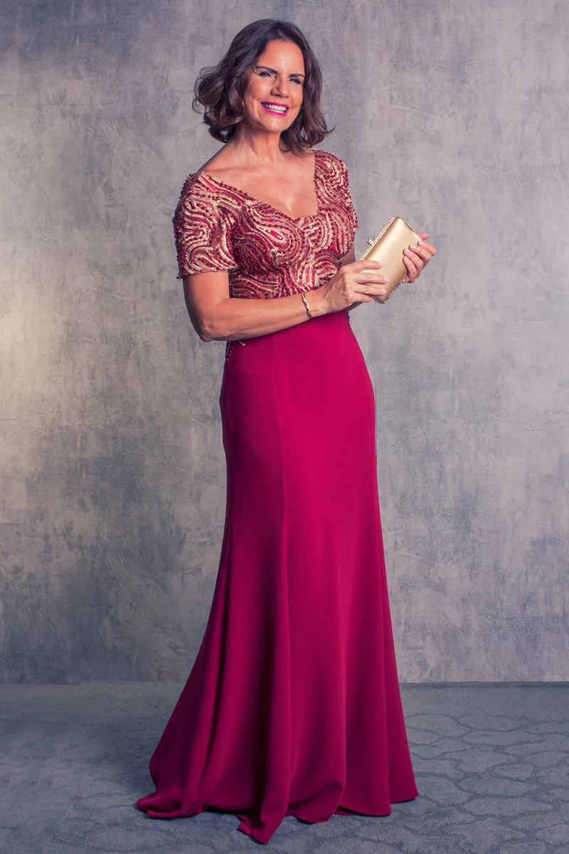 vestido mãe da noiva campo