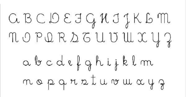 como imprimir letras cursivas grandes