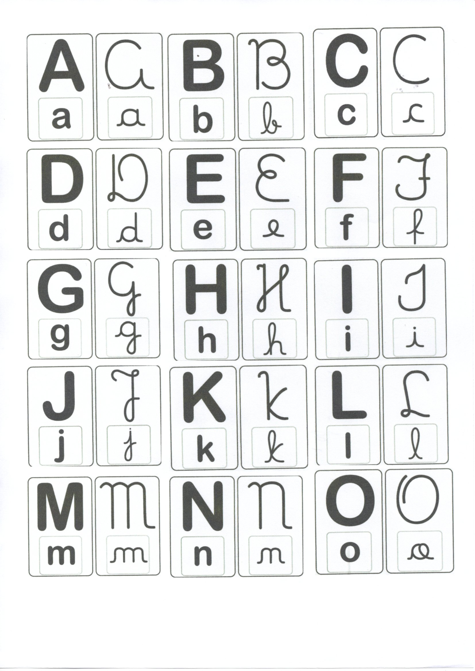 molde de letra cursiva para feltro