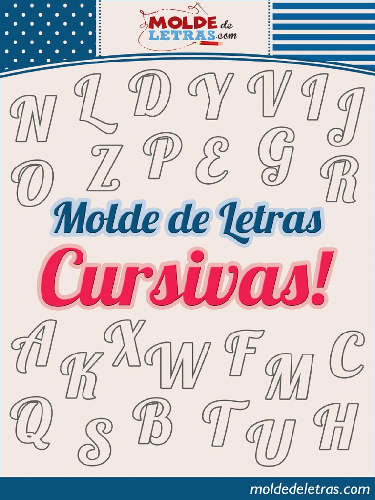 como imprimir letras cursivas grandes
