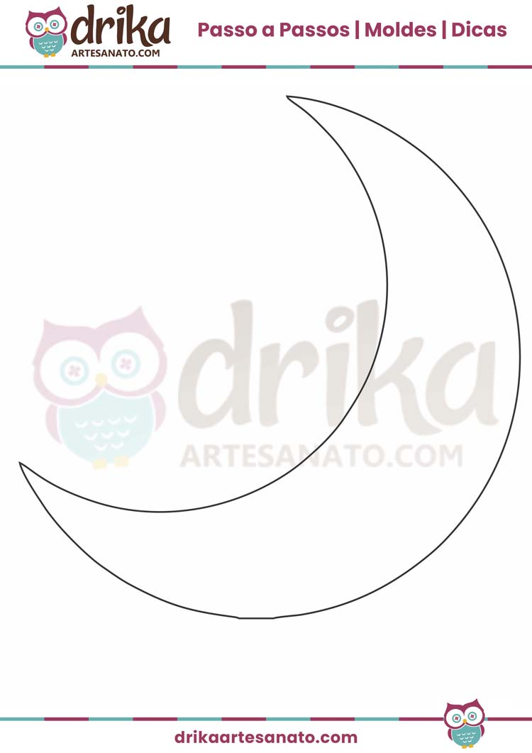 molde de lua para artesanato
