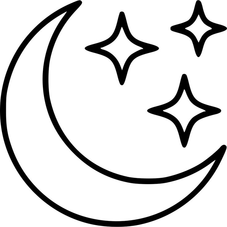 desenho de lua para imprimir