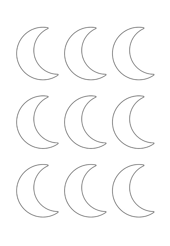 molde de lua em feltro
