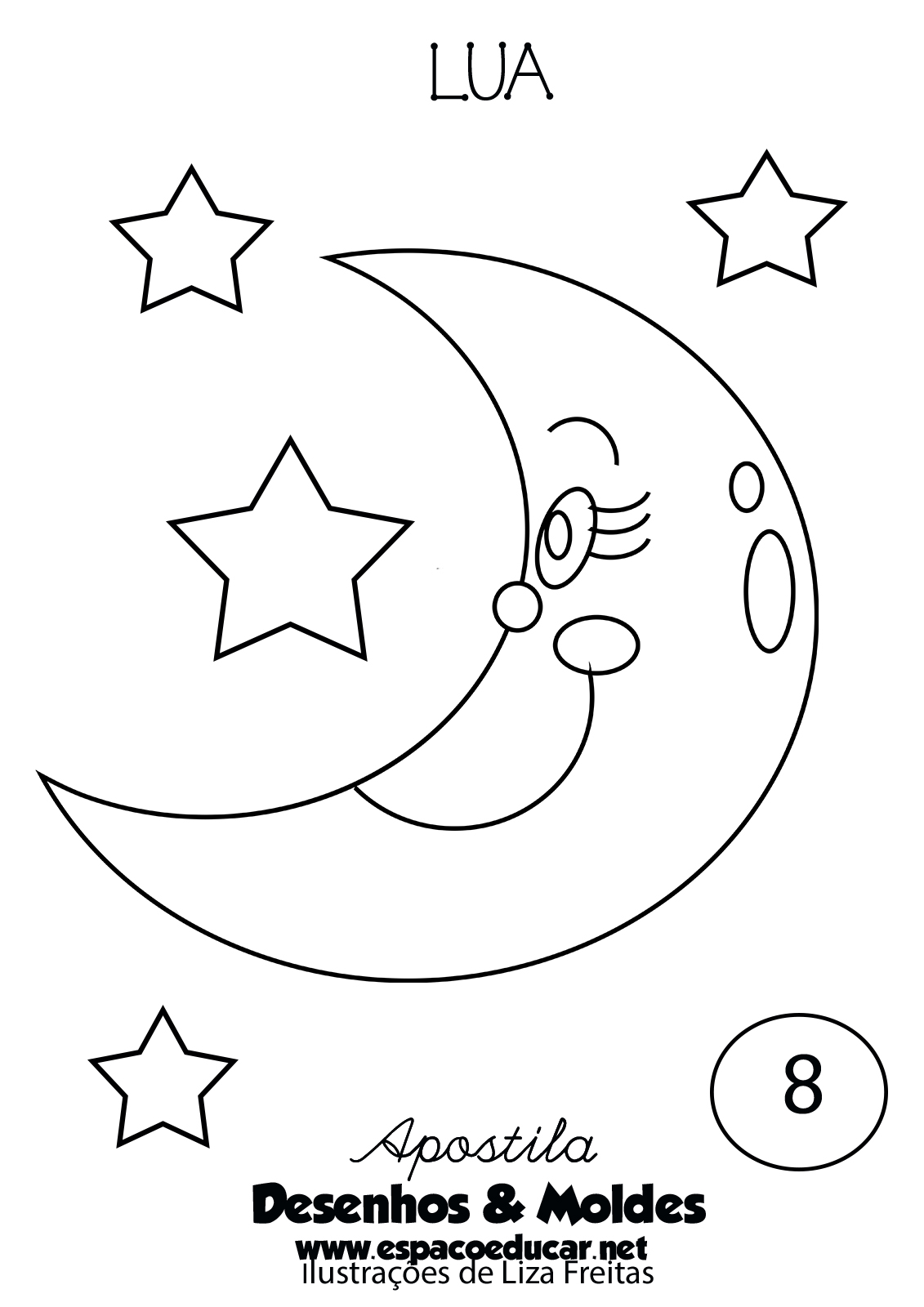 molde de meia lua para imprimir