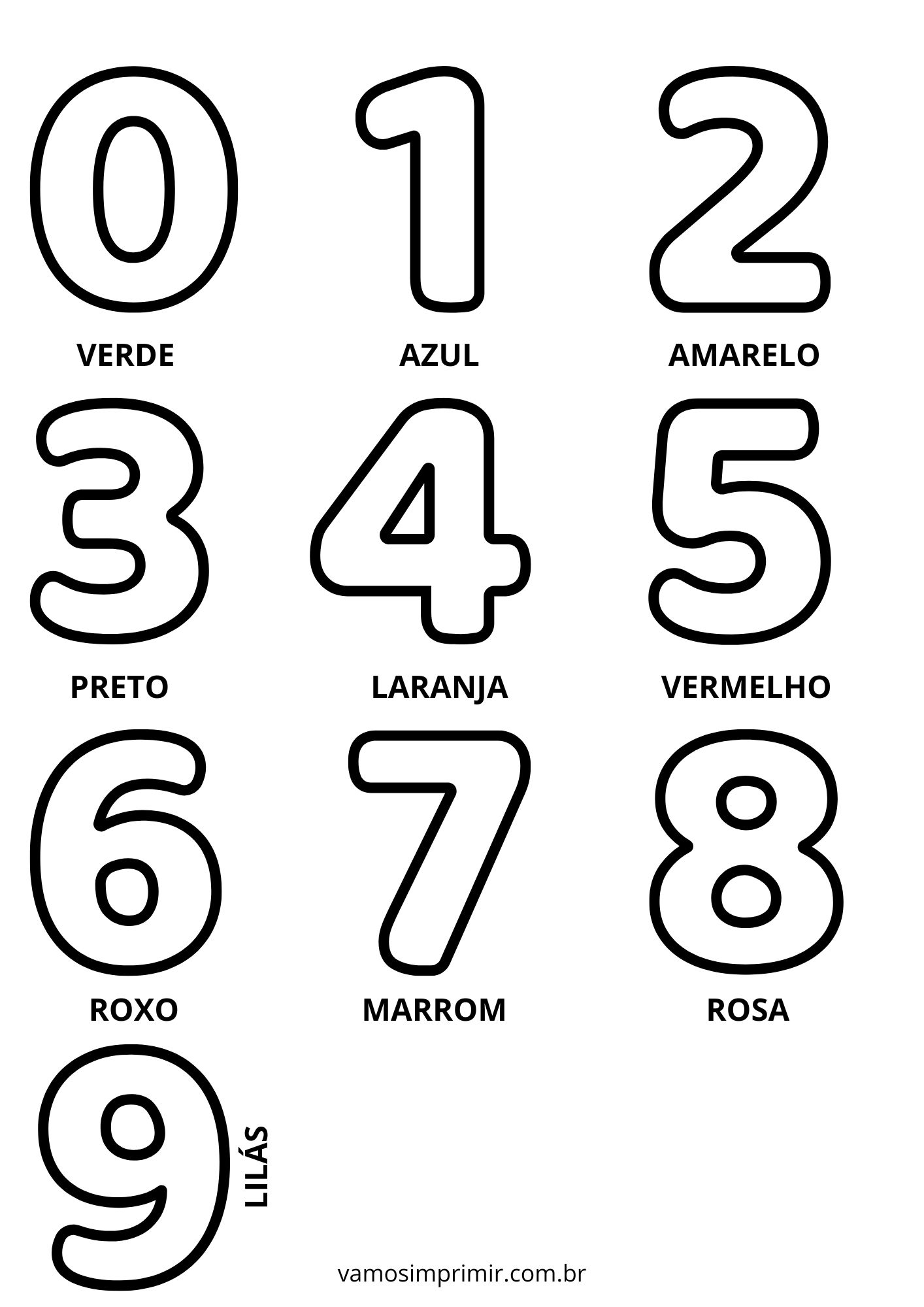 moldes numéricos para imprimir