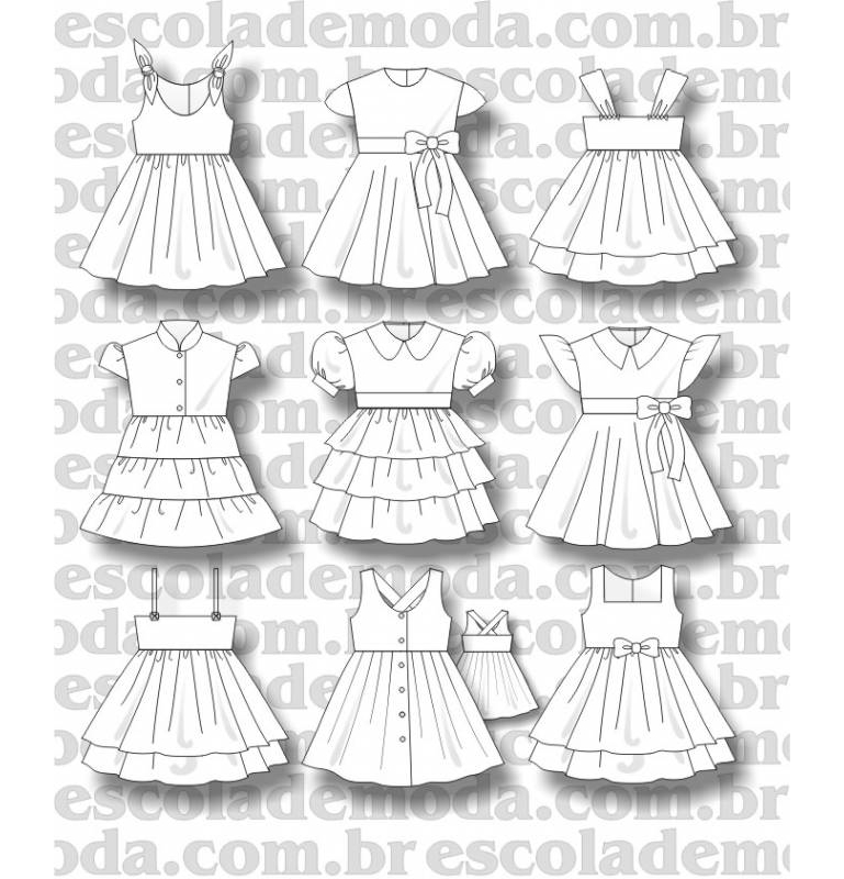 molde vestido infantil grátis pdf