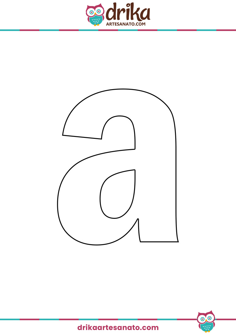 molde de letra A para artesanato