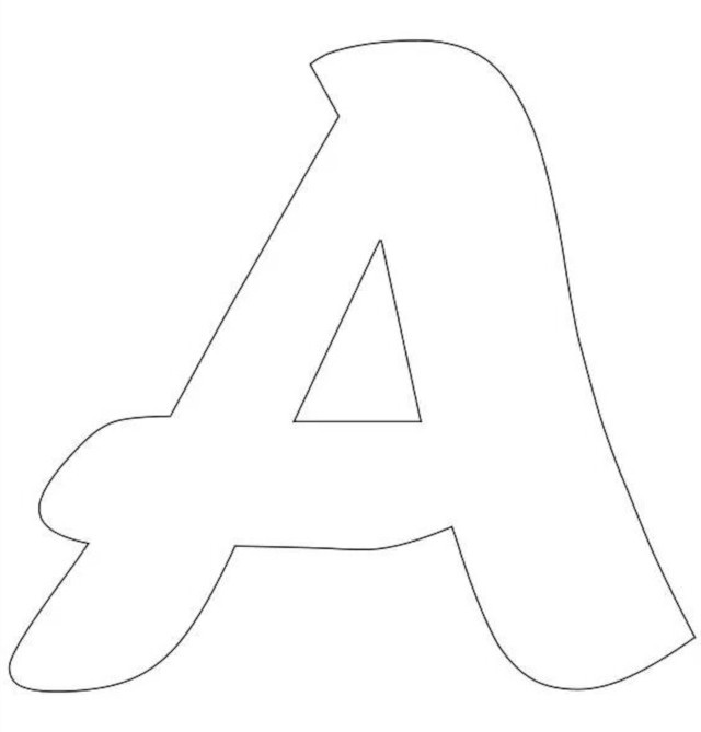 molde letra A para resina