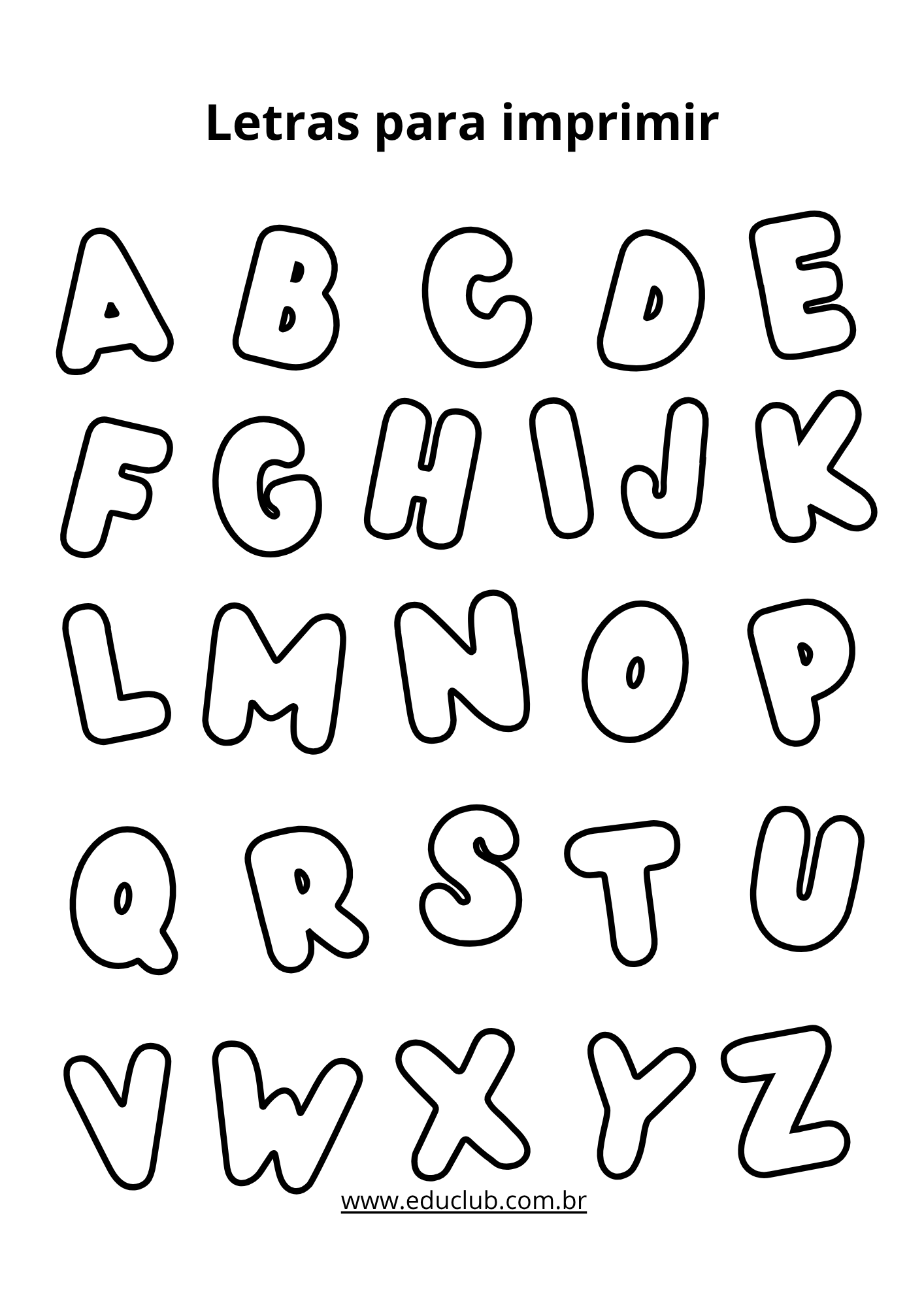 molde letra A para imprimir grátis
