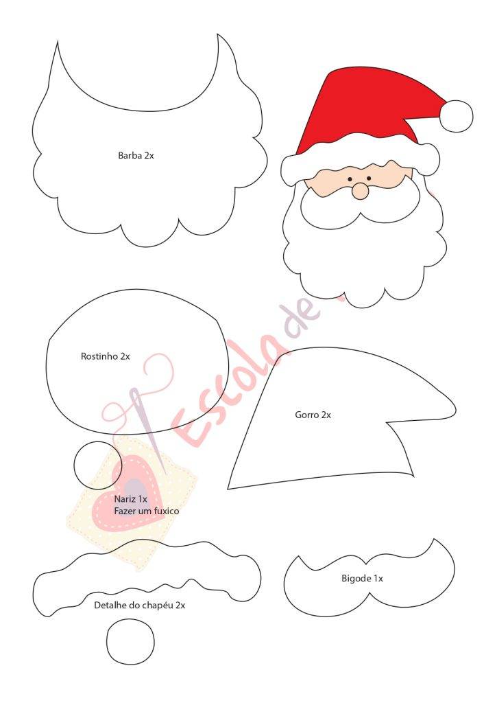 moldes de enfeites de natal