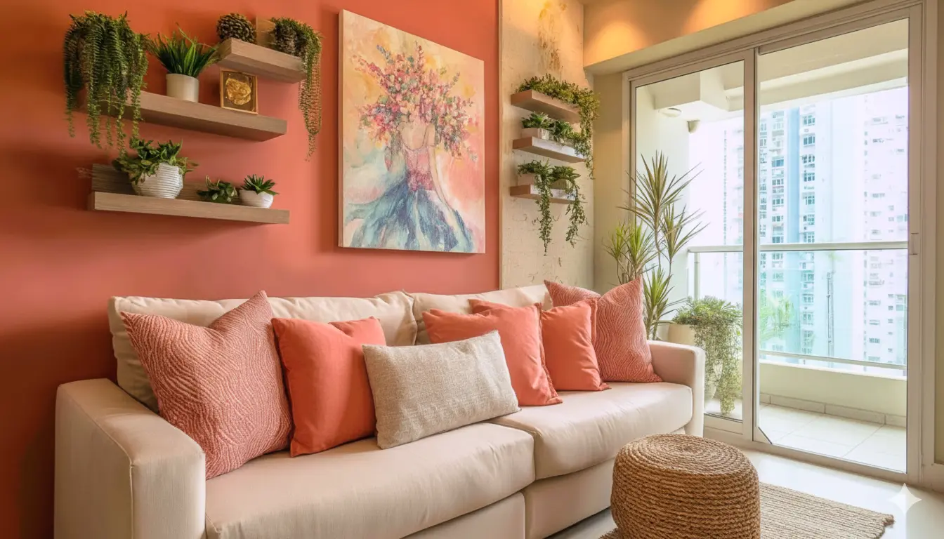 como decorar atrás do sofá
