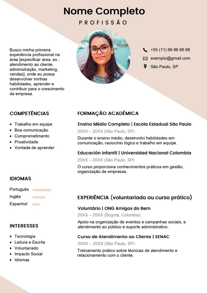 objetivo profissional para quem está mudando de área