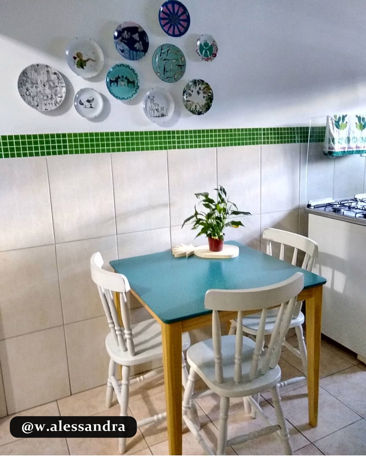 parede cozinha colorida